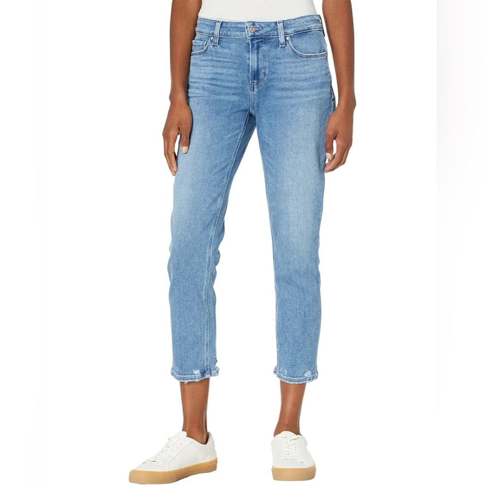 Classic Light Blue Women's Straight Crop Jeans
